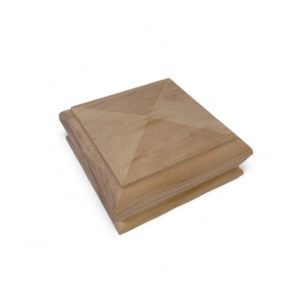 Pine Square Pyramid Newel Cap 90mm